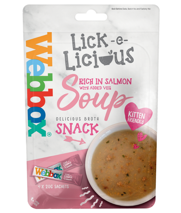 Webbox - Lick-e-Licious Salmon Cat Treats 4 sachets