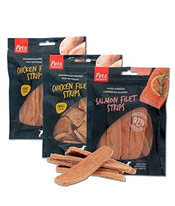 Pets Unlimited - Rosewood Steak Fillet with Chicken and Cod Dog Treats - 100g