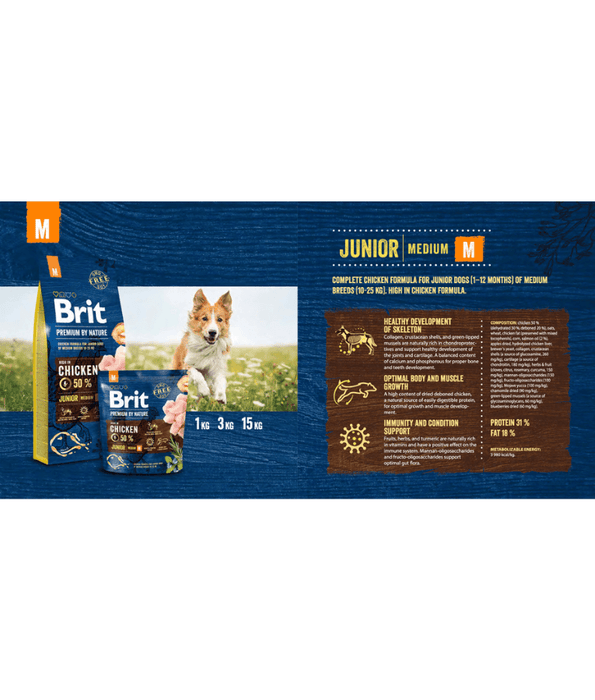 Brit Premium Brit Premium - Medium Breed Junior With Chicken 3Kg -15kg