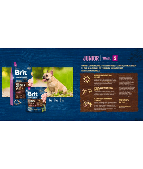 Brit Premium Brit Premium - Small Breed Junior Chicken (3Kg -8Kg)