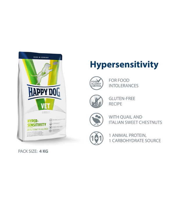 Happy Dog - Vet Diet Hyper-Sensitivity 4kgs