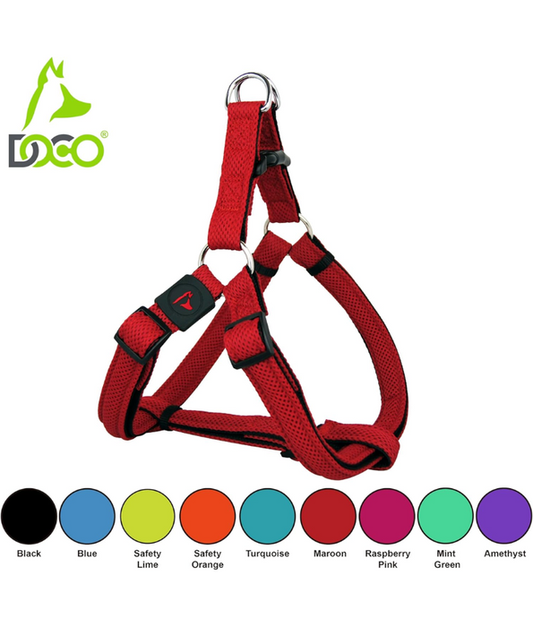 Doco Puffy Mesh Step-In Dog Harness Lime