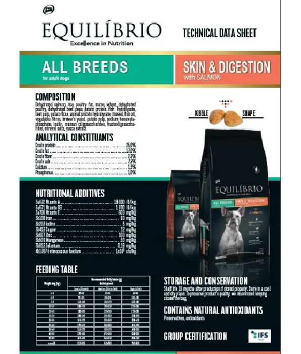 Equilibrio - Skin & Digestion Salmon 2kg-12kg