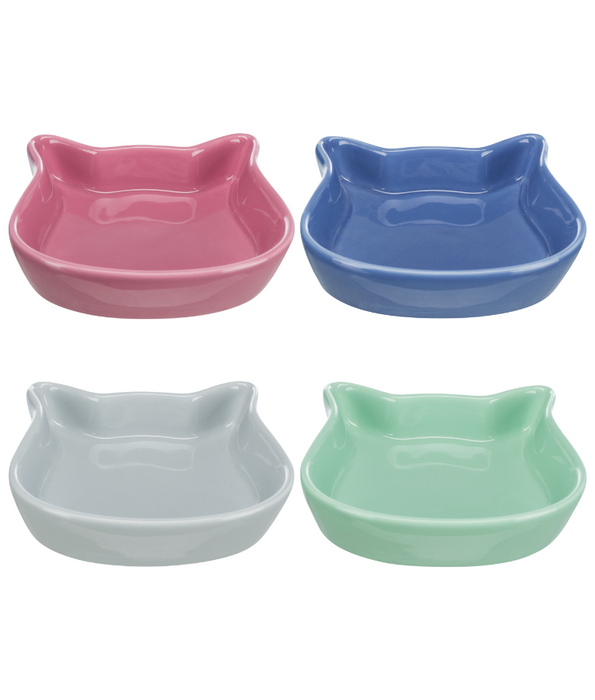 Trixie - Ceramic Cat Bowl – Cat-Shaped Design 0.25L / 12cm