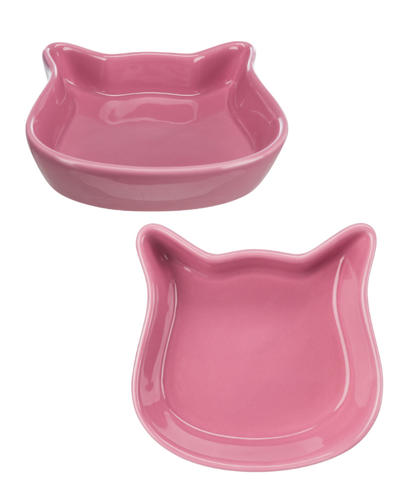 Trixie - Ceramic Cat Bowl – Cat-Shaped Design 0.25L / 12cm