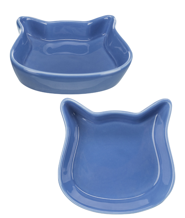 Trixie - Ceramic Cat Bowl – Cat-Shaped Design 0.25L / 12cm