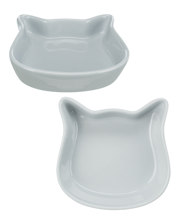 Trixie - Ceramic Cat Bowl – Cat-Shaped Design 0.25L / 12cm