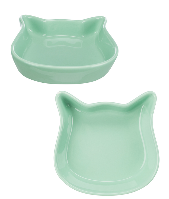 Trixie - Ceramic Cat Bowl – Cat-Shaped Design 0.25L / 12cm