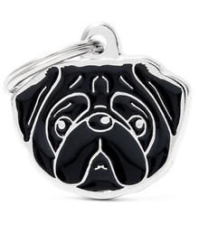 ID Tag - Black Pug ID Tags