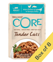 Wellness CORE Tender Cuts Chicken & Salmon in Savory Gravy 85g Cat Food