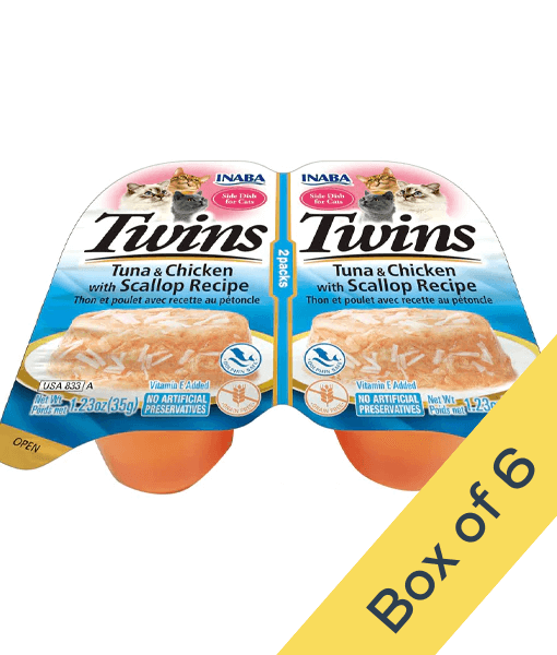 Inaba Twins - Tuna & Chicken with Scallop Recipe 2 Packs 70g Cat Food