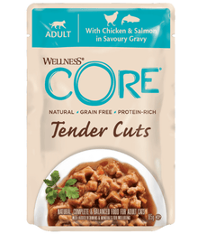 Wellness CORE Tender Cuts Chicken & Salmon in Savory Gravy 85g Cat Food