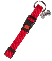 GimDog Adjustable Dog Nylon Collar Red Leashes & Collars