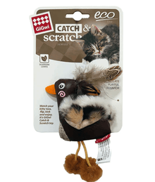 GiGwi Duck Catch & Scratch Eco line with Slivervine Leaves and Leatherette (NF) Cat Toys