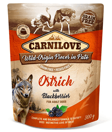 Carnilove - Ostrich with Blackberries Pate 300g Dog Food