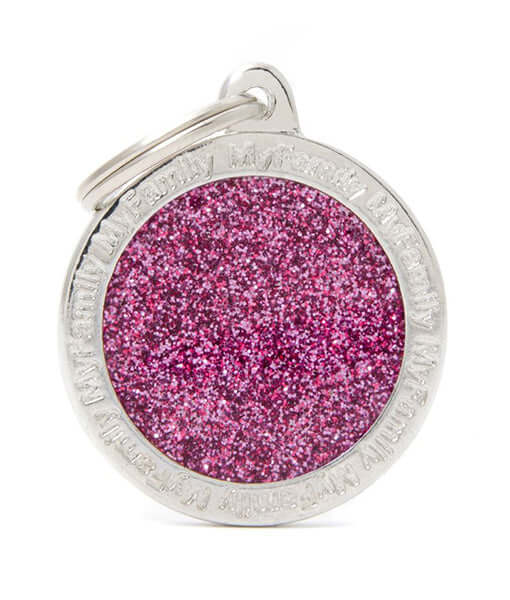 ID Tag - Pink Circle ID Tags