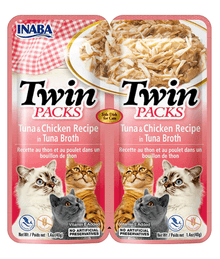 Inaba - Twin Packs - Tuna & Chicken Recipe in Tuna Broth 80g Cat Food