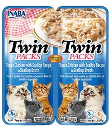 Inaba - Twin Pack - Tuna & Chicken with Scallop Recipe in Scallop Broth 80g Cat Food